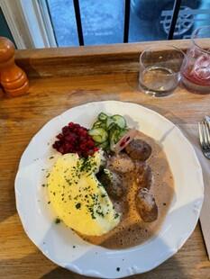 A Swedish meatball dinner