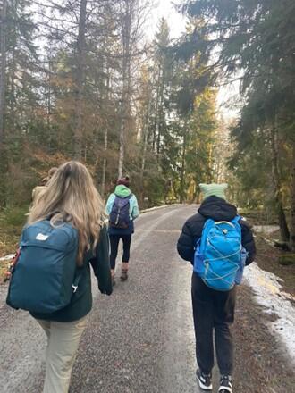 Grace and friends on a hike