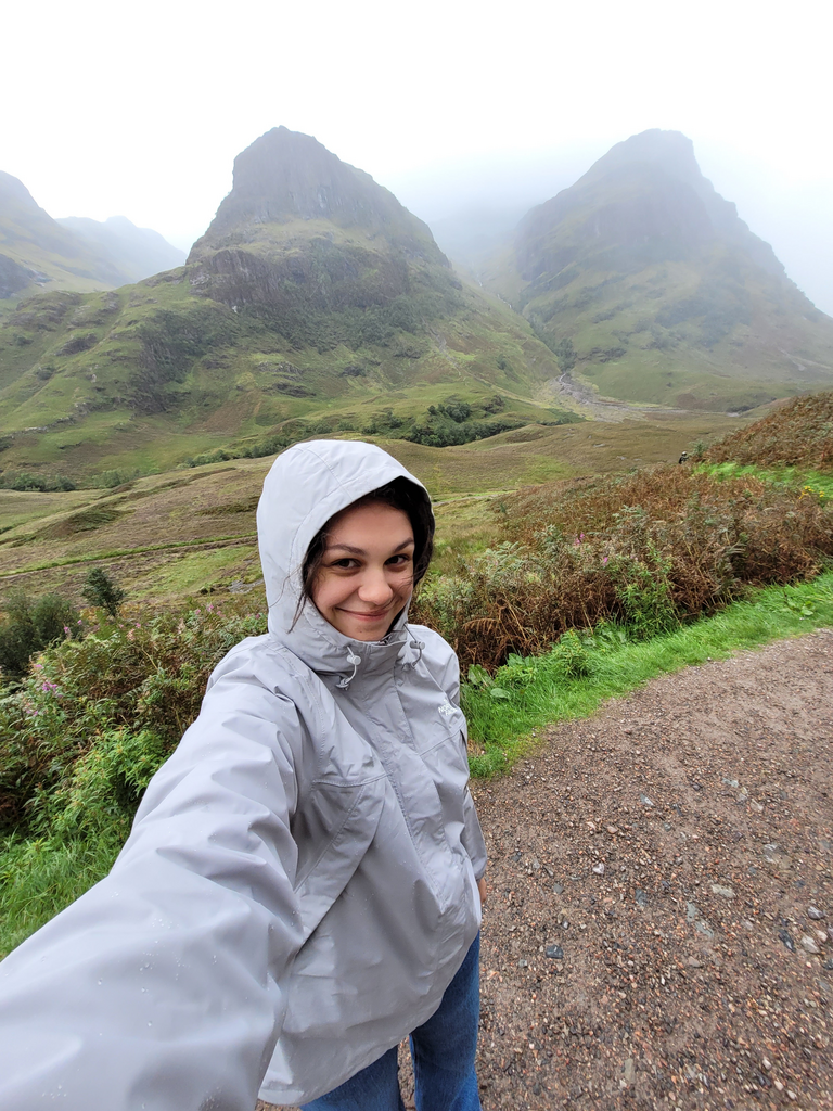 Valerie takes a selfie on a hike 