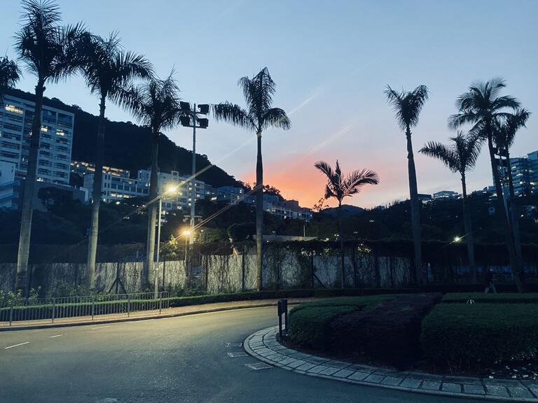 Sunset and School Campus