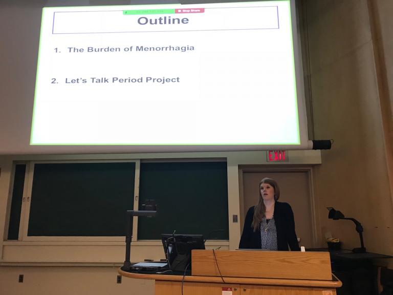Dr. Paula James presenting at Queen's University