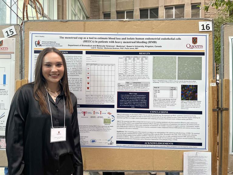 Leah Stanley presenting her poster