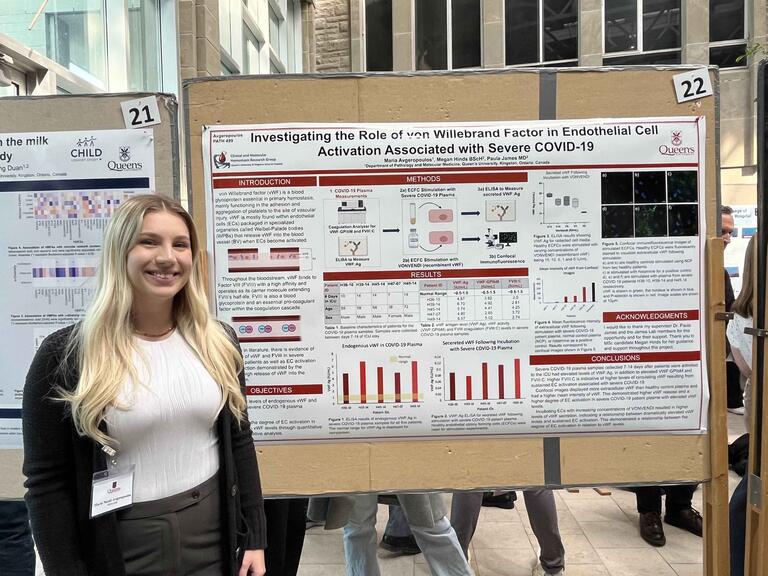 Maria Avgeropoulos presenting her poster