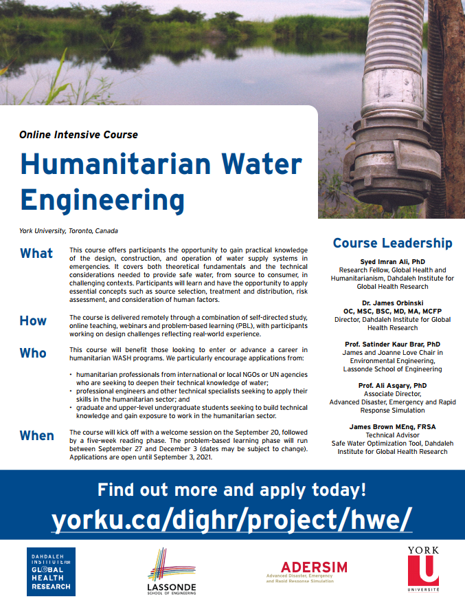 Humanitarian Water Engineering Course 