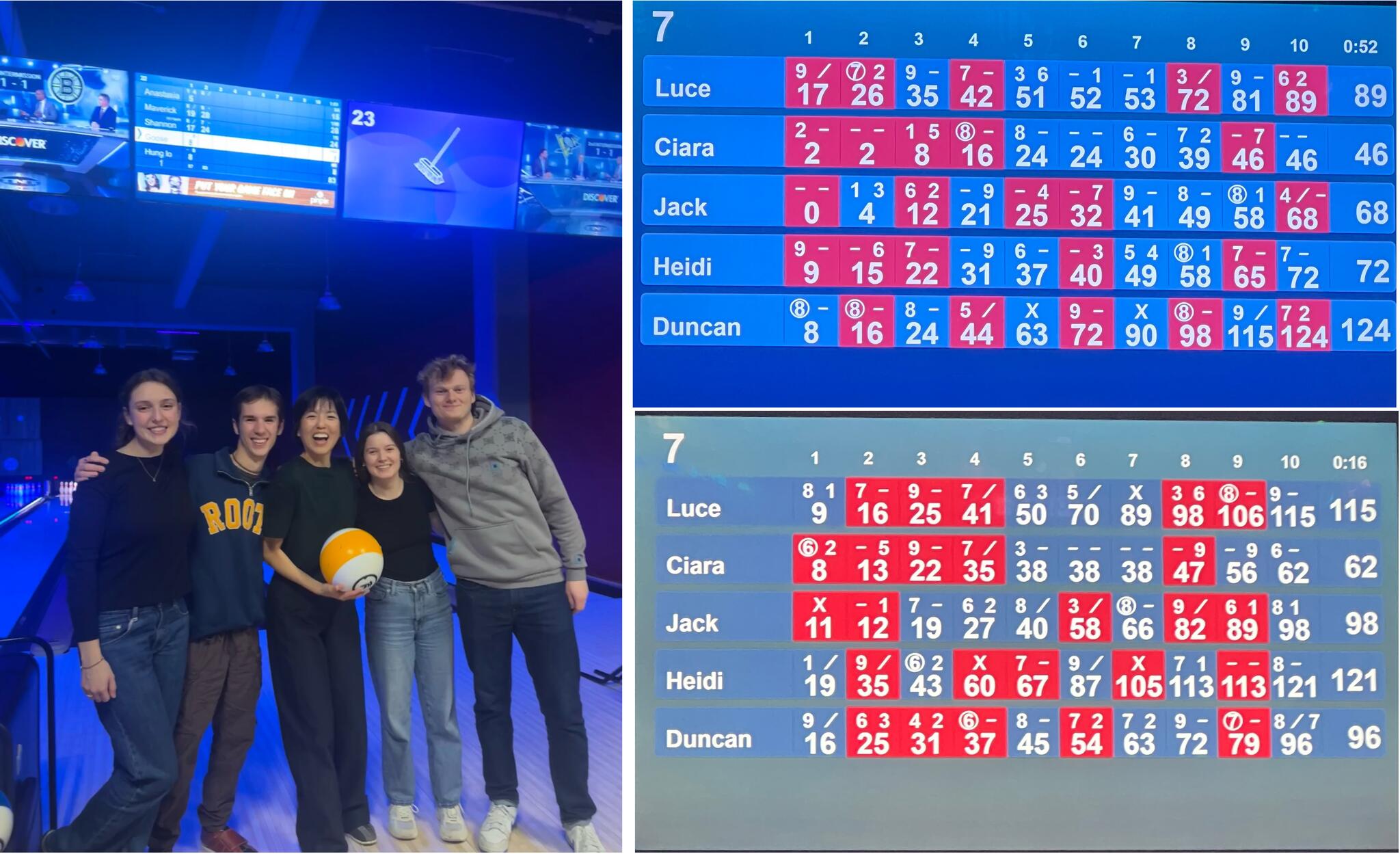 Lee group's first bowling night