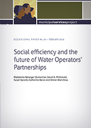 Social Efficiency and the Future of Water Operators’ Partnerships