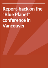 Blue Planet Targets Commodification of World's Water