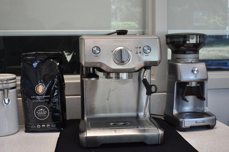 A must have — an espresso machine.