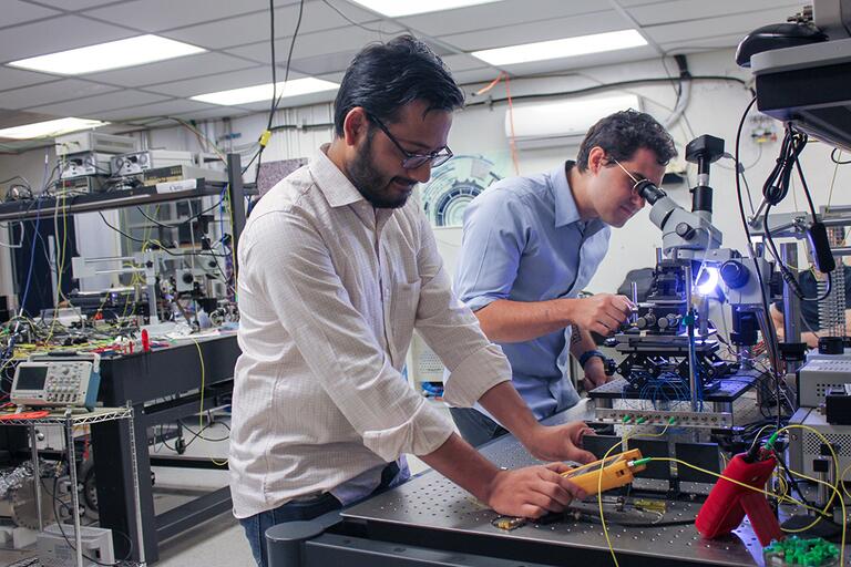 Shastri Lab member hard at work.