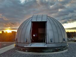 The observatory dome on the roof of Ellis Hall