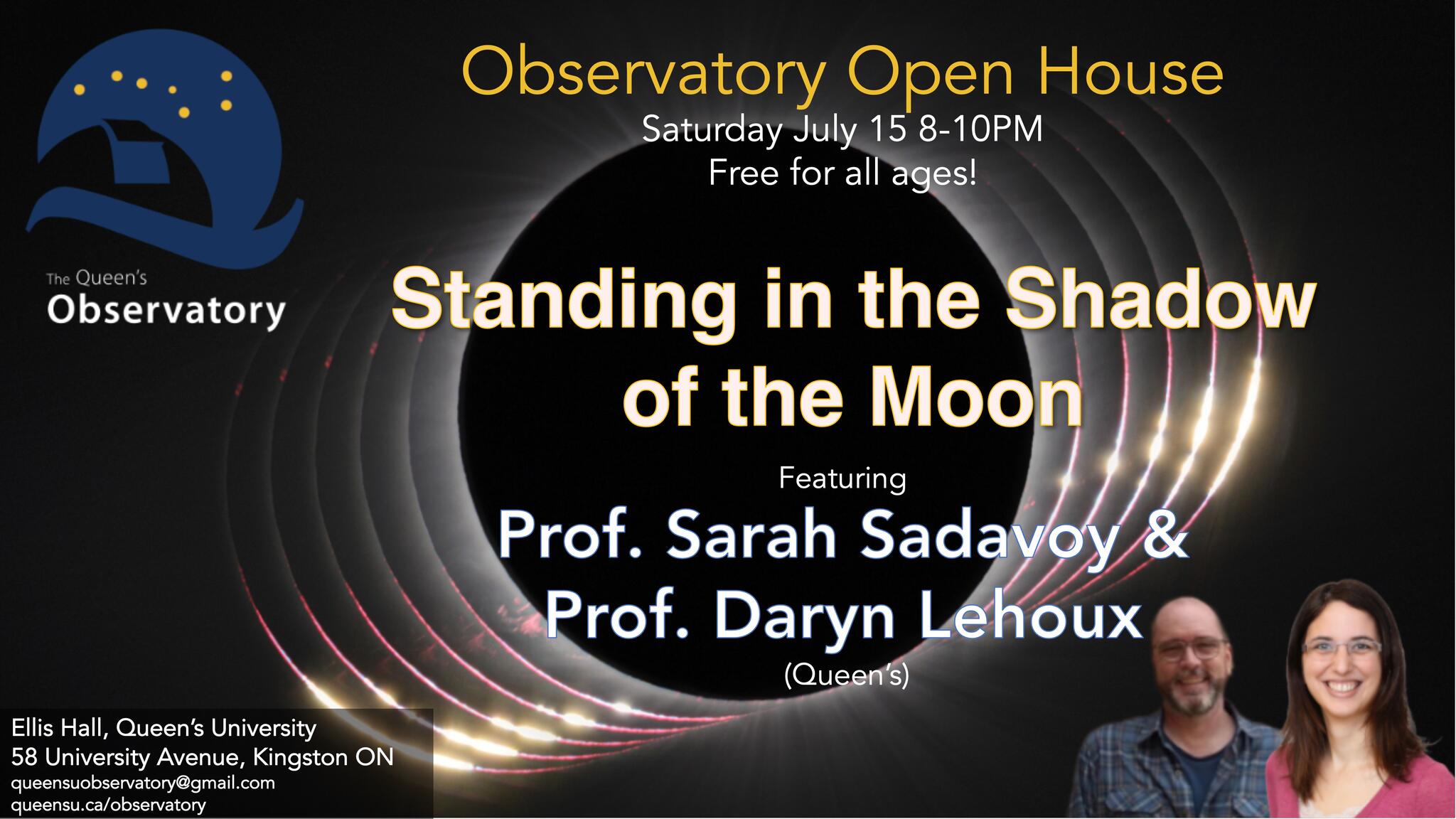 July 15 Sarah Sadavoy & Daryn Lehoux Open House