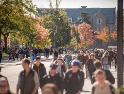 Students walking to class