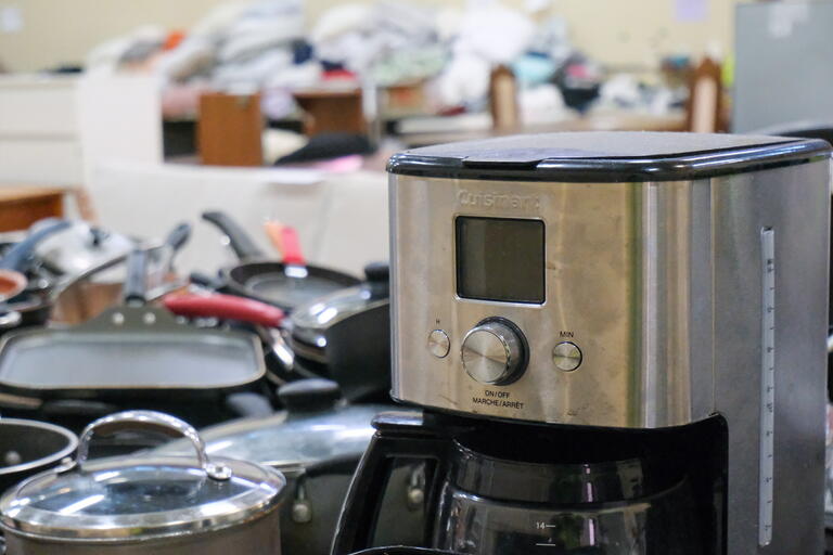 donated coffee machine