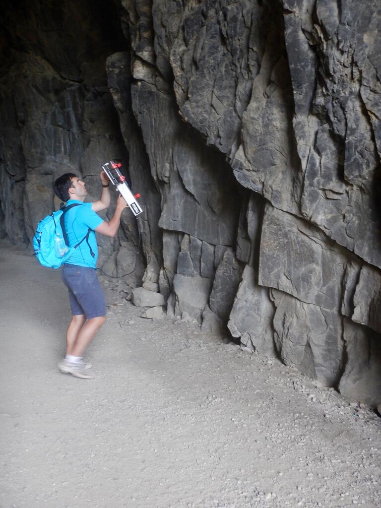 Handheld AxisMapper in the Rockies.