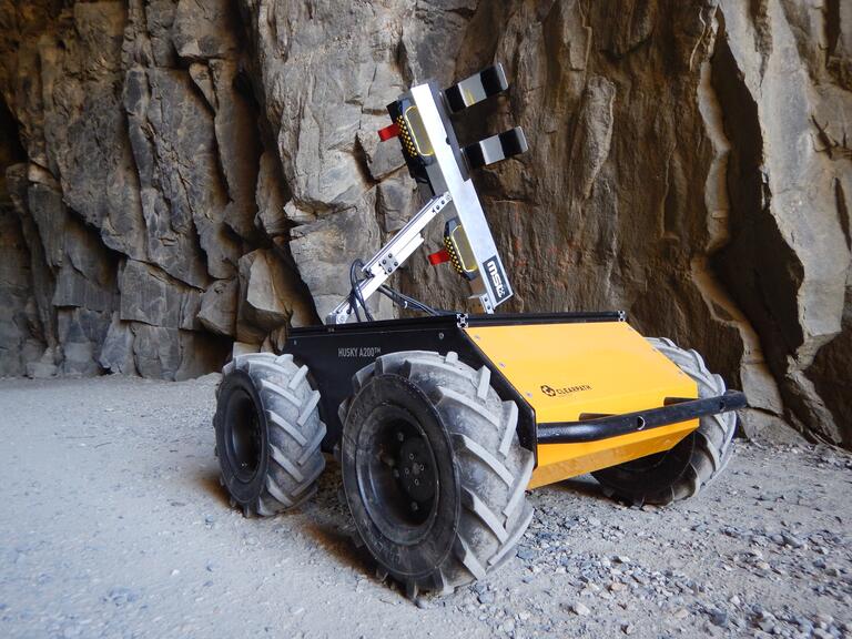 AxisMapper on Husky underground in the Rockies.