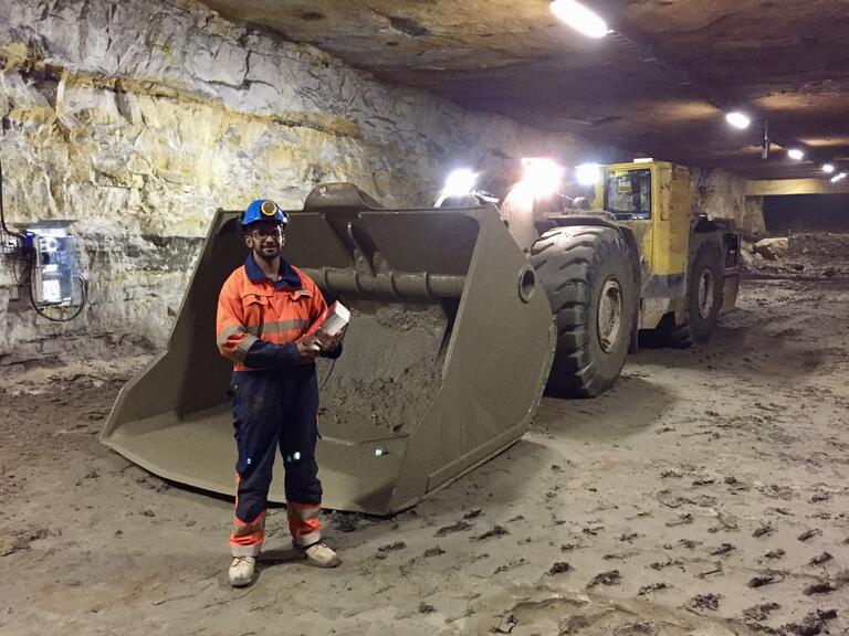 Heshan with LHD at Kvarntorp, Sweden.