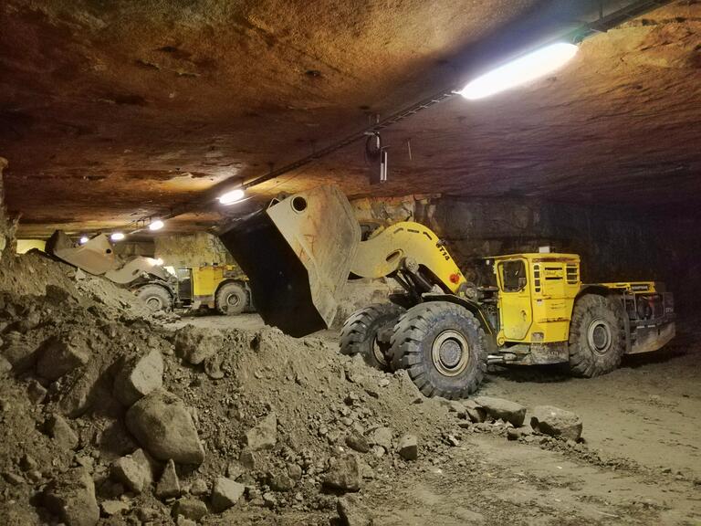 Robotic LHD at Kvarntorp, Sweden.
