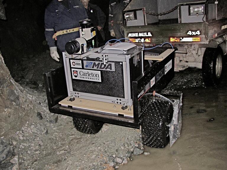 uGPS trailer underground.