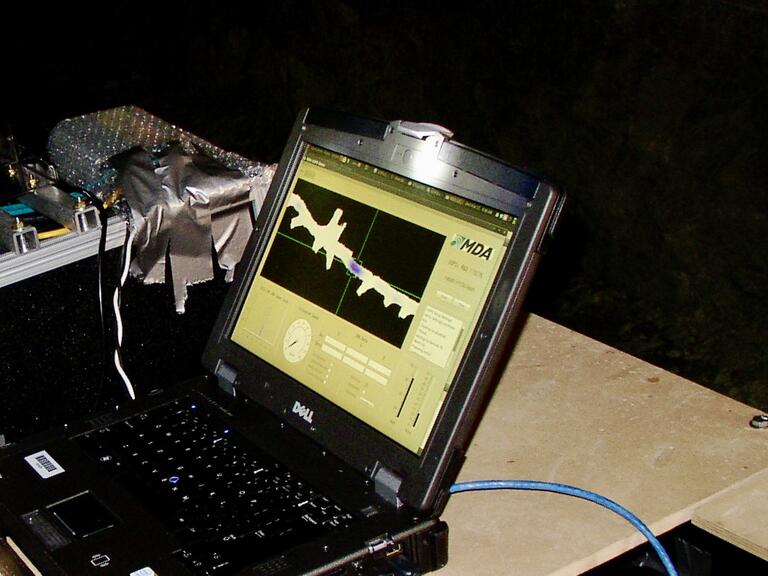 uGPS screen showing map.