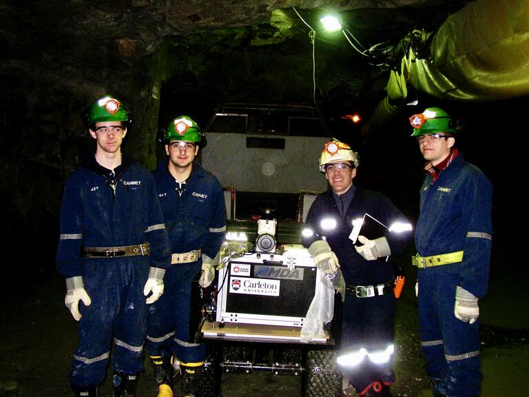 uGPS at Carleton team underground at Val d'Or, QC.