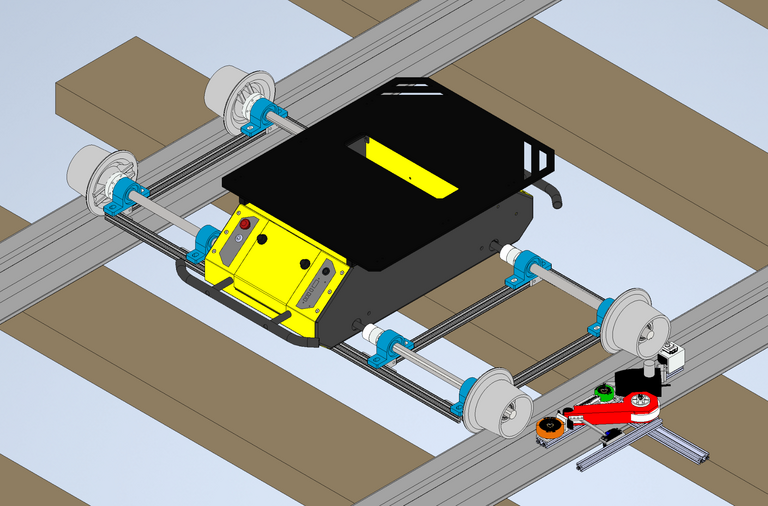 CAD drawing of the robot concept.