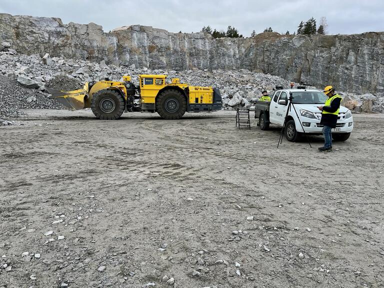 Fieldwork at Eker quarry.