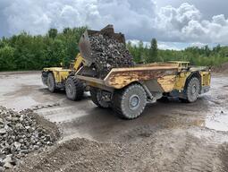 Loader dumping in truck.