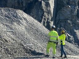 Imaging the aggregate pile at Eker quarry.