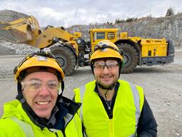 Unal and Josh doing fieldwork at Eker quarry.