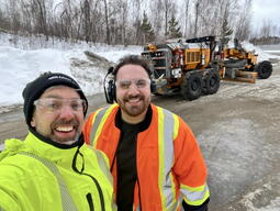 Sina and Josh on fieldwork in Sudbury, ON
