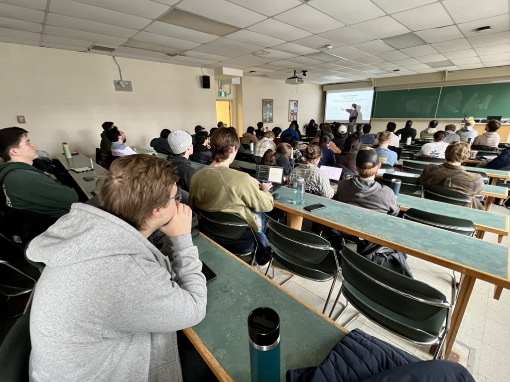 Marc Gallant lecture in ELEC 446 in 2025.