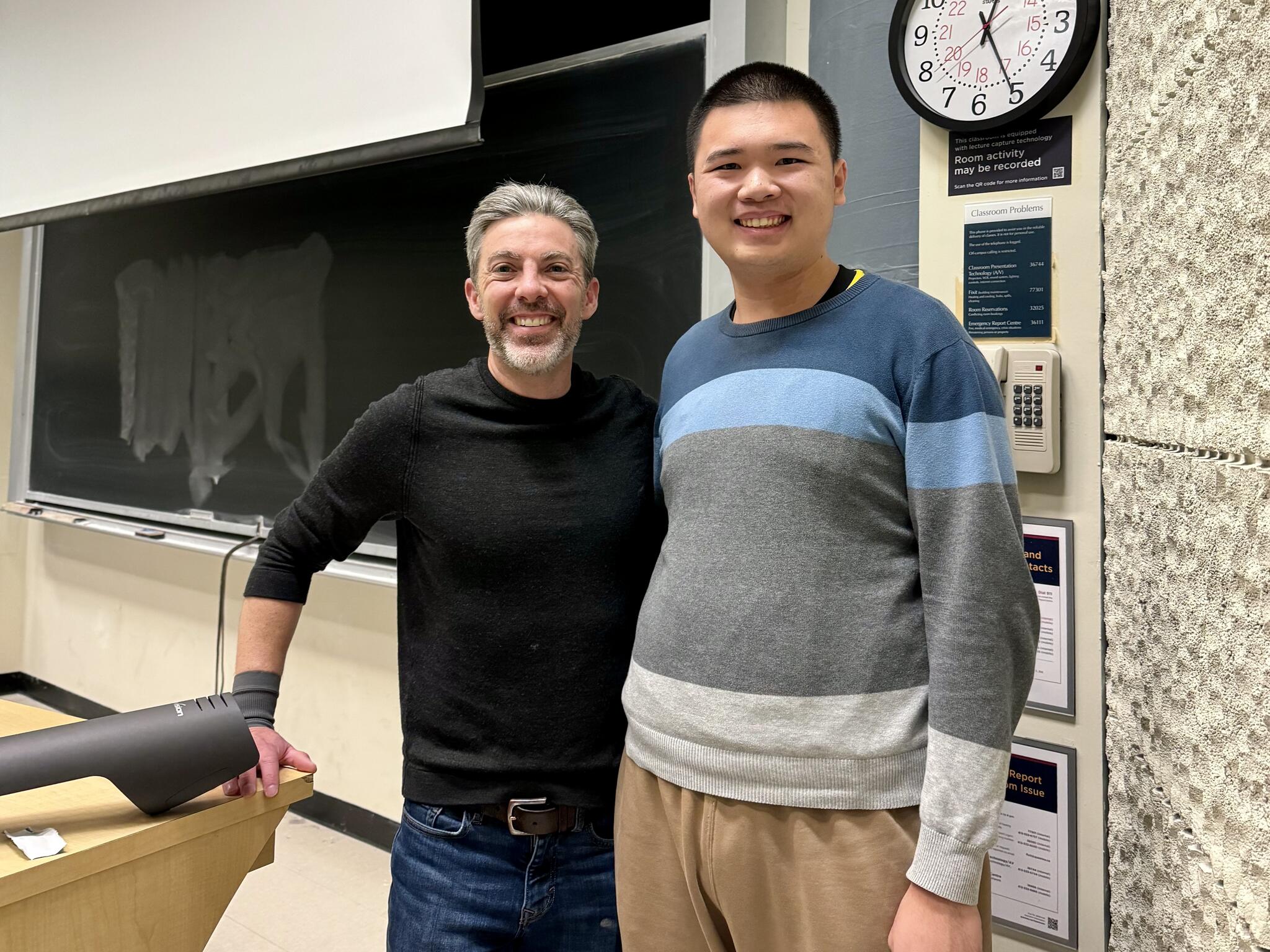 Prof. Marshall and student Michael Liu