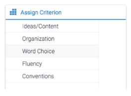 "screenshot of assign criterion drop-down"