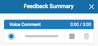 "Feedback summary voice comment tool"