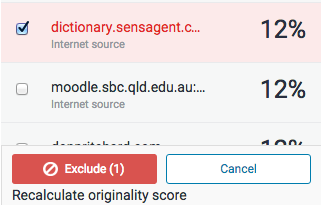 "Screenshot of example sources that are excluded"