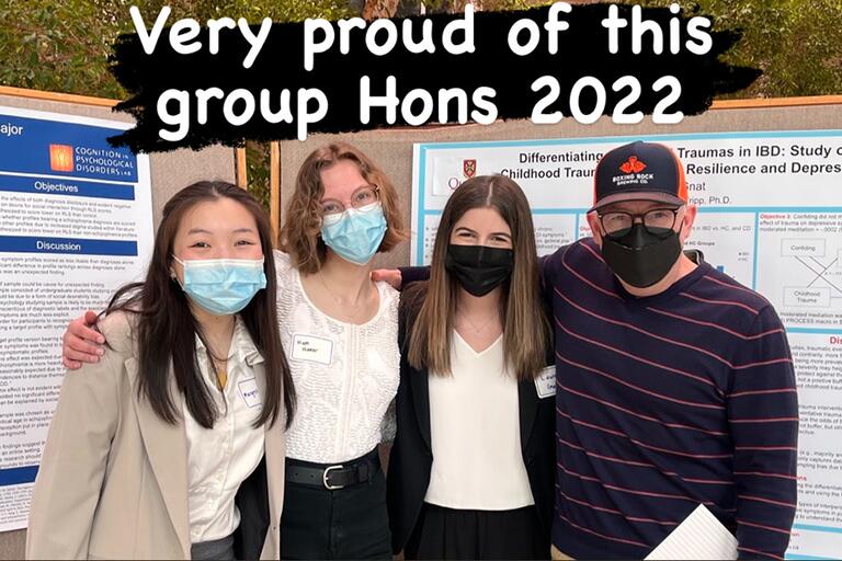 Dean Tripp with Honours Students - 2022