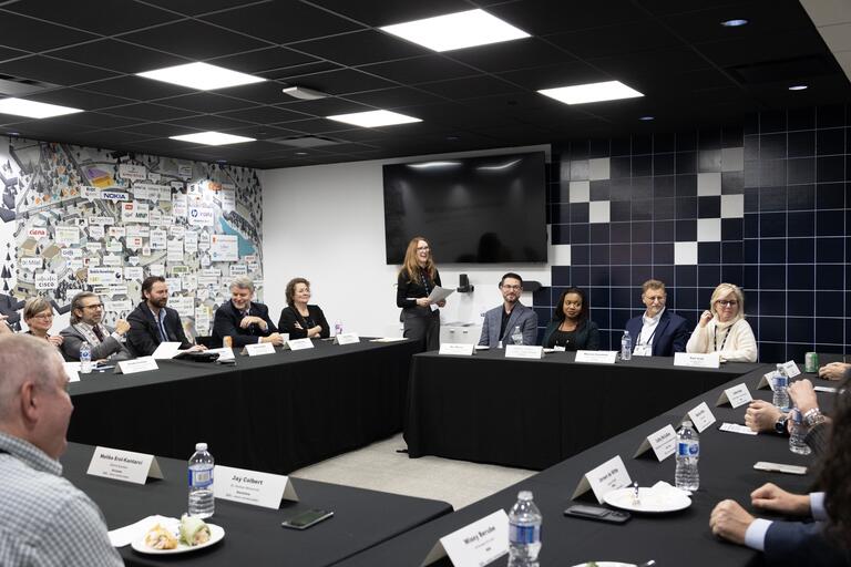 Jim Banting participated in a lunch hour academic roundtable