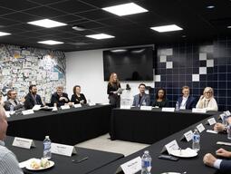 Jim Banting participated in a lunch hour academic roundtable