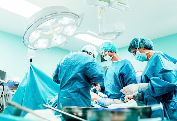 Surgeons in an operating room
