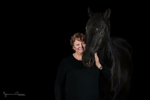 Mickey Colton with her horse Riley