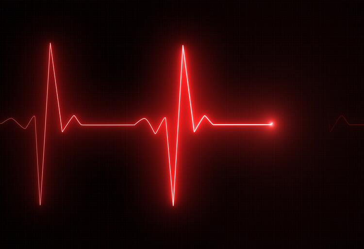 Red EKG line