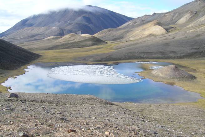 Ice on Skeleton Lake, Canadian Arctic 