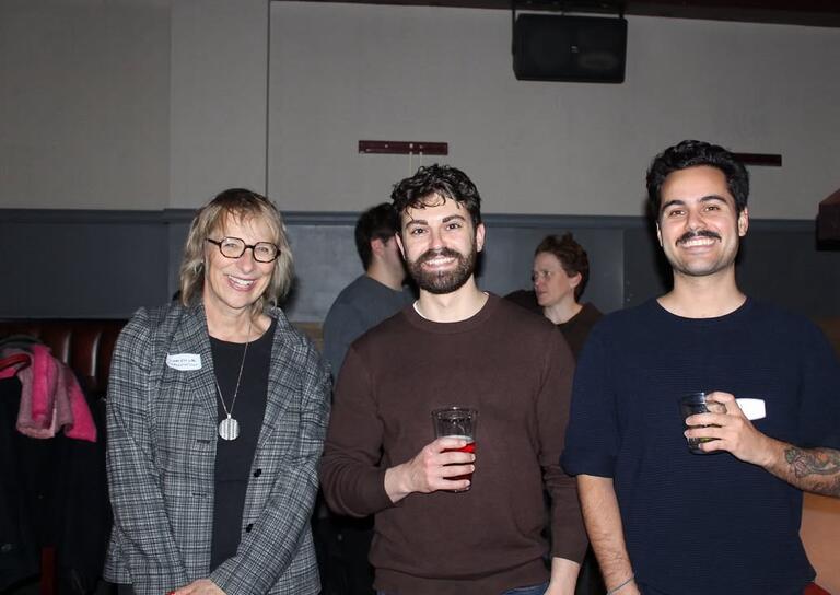 TAs and Prof pictured at the Grizzly Grill.