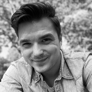 Black and white photograph of Leonard Bedard