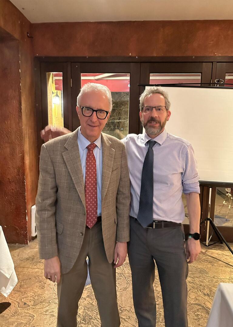 Prof. John Sipe with his former PhD student Marc (right)