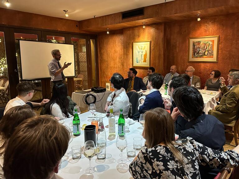 Marc, paying tribute to his former supervisor at Symposium dinner.