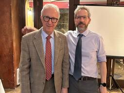 Prof. John Sipe with his former PhD student Marc (right)