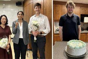 Avani and Bryan after successful defense