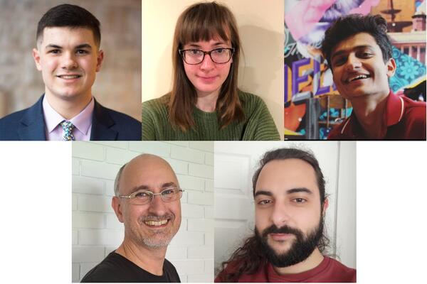 Hayden Meadows, Annabelle Makowski, Mayank Arora, Jon Clarke and George Savvidis