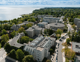 Aerial view of Queen's University campus